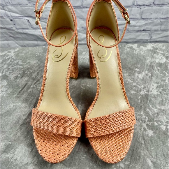 BN Sam Edelman Yaro Perla Block Textured Heel Sandal Various - Picture 13 of 15